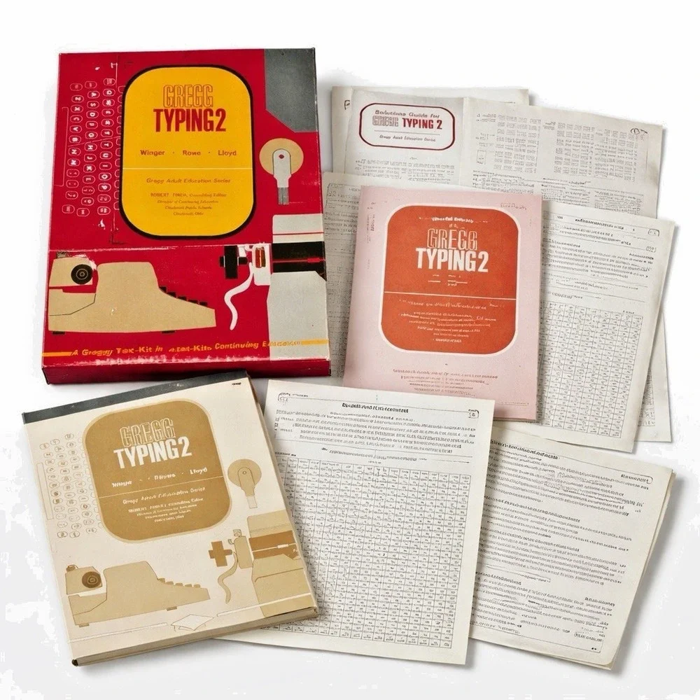 Vintage 1966 Gregg Typing 2 Complete Boxed Kit Adult Education McGraw-Hill
